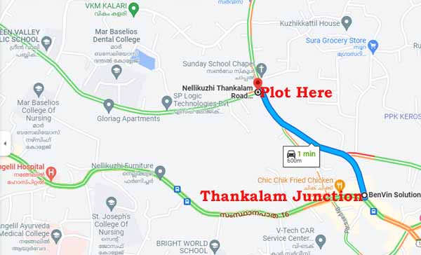 Commercial plot for sale in kothamangalam