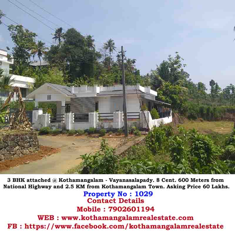 House for sale in Kothamangalam,Vayanasalapady